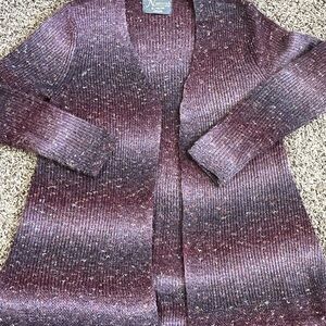Natural Reflections Women's Maroon Open Cardigan Size XL
